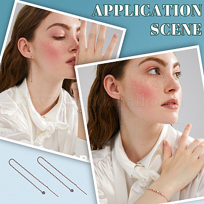 10 шт. 304 нержавеющая сталь с резьбой для ушей EJEW-UN0002-02-1