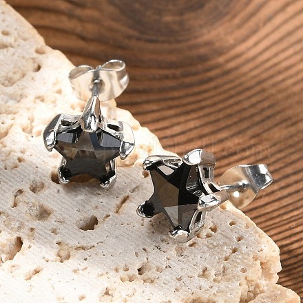 Серьги-гвоздики из хирургической нержавеющей стали 316 EJEW-R022-03P-02-1