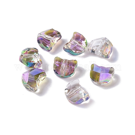 100 шт. Гальванические стеклянные бусины EGLA-P060-01A-HR02-1