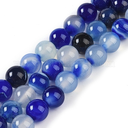 Натуральные полосатые агатовые / полосатые агатовые бусинки G-Z060-A01-B25-1