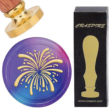 Латунные восковые печати с деревянной ручкой AJEW-WH0412-0125-1