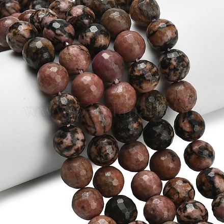 Природные родонит бисер нитей G-L642-F02-10mm-1