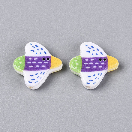 Печатные непрозрачные бусины из смолы RESI-N043-24B-1