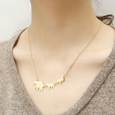 Ожерелья с подвесками из нержавеющей стали 304 для женщин FS-WGD2842-03-1