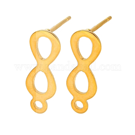 Серьги-гвоздики в форме бесконечности 201 из нержавеющей стали STAS-Q251-06G-1