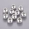 201 Stainless Steel Beads, Round, Silver, 8x6.5mm, Hole: 3mm