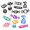 Summer Theme PVC Plastic Clear Stamps, for DIY Scrapbooking, Photo Album Decorative, Cards Making, Candy, 160x110mm