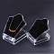 Acrylic Single Necklace Display Holder with Velvet Mat, for Necklaces Storage, Clear, 5x6.2x5.2cm
