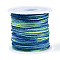 50M Braided Polyester Cord, with PET Plastic, for Jewelry Making, Round, Prussian Blue, 1.2mm, about 54.68 Yards(50m)/Roll