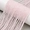 Natural Rose Quartz Beads Strands, Round, 3.5mm, Hole: 0.7mm, about 124pcs/strand, 15.94''(40.5cm)