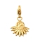 Sun 304 Stainless Steel Pendant Decorations, Ion Plating(IP), with Lobster Claw Clasp, Real 14K Gold Plated, 25mm