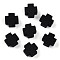 Natural Wood Beads, Dyed, Cross, Black, 10~10.5x10~10.5x4.5~5mm, Hole: 1.6~1.8mm