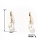 Elegant French Style Fashion Imitation Pearl Hoop Earrings for Women with Shiny Design, Teardrop, Golden, 27x8mm