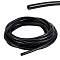 5M Silicone Cord, Hollow Round Cord, Black, 9mm in diameter, Inner Diameter: 4mm