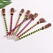 Wooden Magic Wand Pencils, Witch Broom Pencils, Colorful, 200x10mm