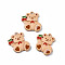 Alloy Spray Painted Enamel Pendants, Cadmium Free & Lead Free, Bear, BurlyWood, 21x18x4mm, Hole: 1.8mm
