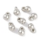 CCB Plastic Charms, Round, Platinum, 7.5x5mm, Hole: 0.9mm