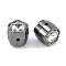 Alloy Beads, with Rhinestone, Flower, Black, Clear, 10.5x10.5x12mm, Hole: 1.4mm