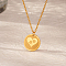 Stylish 304 Stainless Steel Heart with Dog Paw Print Pendant Necklace for Women's Daily Wear, Golden, 17.72 inch(45cm)