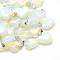 Heart Opalite Pendants, with Platinum Tone Brass Findings, 17~19x15~16x5~8mm, Hole: 2x7mm
