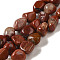 Natural Red Jasper Beads Strands, Nuggets, Tumbled Stone, 7~15x6~10x5.5~8mm, Hole: 1mm, about 47~49pcs/strand, 15.55~15.94''(39.5~40.5cm)