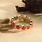Acrylic Flat Round Bangles, Golden, Coral, Inner Diameter: 2-3/8 inch(6cm)