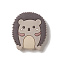 Silicone Focal Beads, Hedgehog, Bisque, 32x28.5x8.5mm, Hole: 3mm