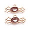 Halloween Theme Alloy and Enamel Pendants, Light Gold, Spider, 10x22x1mm, Hole: 1.8mm