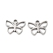 Non-Tarnish 316 Surgical Stainless Steel Charms, Laser Cut, Manual Polishing, Butterfly Charms, Stainless Steel Color, 12.3x11x1mm, Hole: 1.6mm