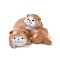 Two Resin Otters Figurines Ornament, for Home Desktop Decoration, Peru, 42.5x43.5x22.5mm