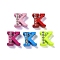 Rhinestone Slide Letter Charms, Alloy Intial Letter Beads, Spray Painted, Letter.K, K: 11.5x11x4.5mm, Hole: 1.5x8mm