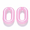 Imitation Jelly Acrylic Linking Rings, Quick Link Connectors, for Cable Chains Making, Pearlized, Oval, Pearl Pink, 31x19.5x5.5mm, Inner Diameter: 19.5x7.5mm
