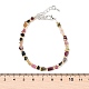 Браслеты из натуральных турмалиновых бусин для женщин BJEW-H623-02S-04-5