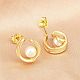 Латунь серьги EJEW-D338-02G-2