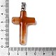 Подвески-крестики из натурального красного агата KK-D021-04J-P-3