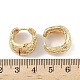 Латунные серьги-кольца с ромбами из прозрачного кубического циркония EJEW-D320-05G-4
