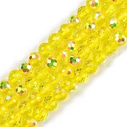 Стеклянные бусины с гальваническим покрытием  EGLA-B013-02A-AB02