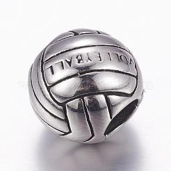 Европейские бусины из нержавеющей стали 304 STAS-P173-008AS