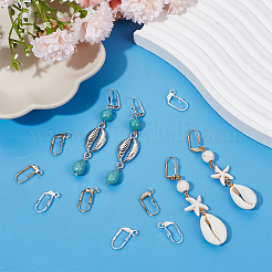 40 шт. 4-х стилевые латунные серьги с застежкой-молнией KK-BBC0011-53