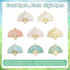 8 шт. 8-х стилевых эмалевых соединительных звеньев из сплава&nbsp;ENAM-YW0006-72