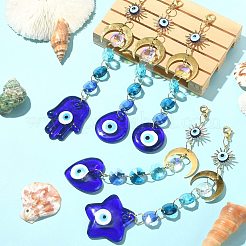 Кулон лэмпворк ручной работы от сглаза HJEW-JM01071