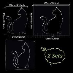 Прозрачные акриловые шаблоны DIY-WH0671-088B