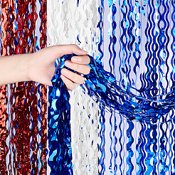 3 шт. 3-х цветные занавески с бахромой из пластиковой фольги AJEW-NB0005-16