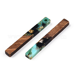 Подвески из прозрачной смолы и ореха RESI-N039-24G