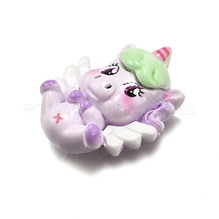 Кабошоны из непрозрачной смолы «единорог» CRES-F034-06