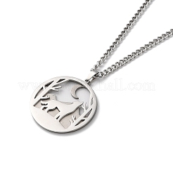 Двухслойные подвески из нержавеющей стали марки 304 NJEW-D047-04P