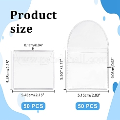 100 шт. 2 стиля пыленепроницаемые ПВХ памятные монеты конверты для хранения ювелирных изделий ABAG-PH0001-49