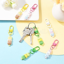 5 шт. подвесные украшения из смолы в виде кролика&nbsp;HJEW-YW00193-01