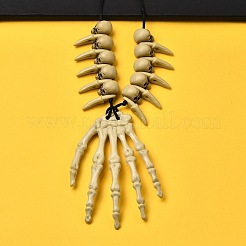 Подвеска в виде руки скелета из смолы на Хэллоуин из полиэфирного шнура NJEW-C095-01