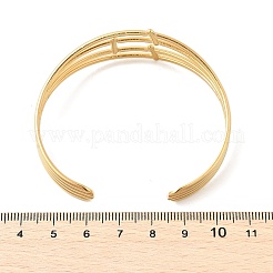 Браслеты-манжеты из нержавеющей стали 304 для женщин&nbsp;BJEW-B120-01G-02